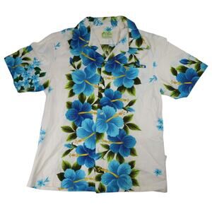 True Vintage Ui-Maikai Floral Bark Cloth Hawaiian Shirt